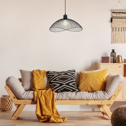 Rabalux Iduna lampa wisząca 1x60 W czarna 4347