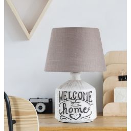 Rabalux Petra lampa stołowa 1x40W popielaty/beżowy 4386