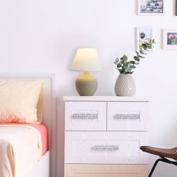 Rabalux Molly lampa stołowa 1x40 W biała-beżowa 4391