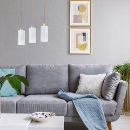 Rabalux Panthea lampa wisząca 3x40W złoty/biały 4480