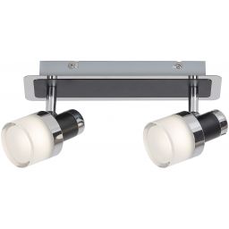 Rabalux Harold lampa podsufitowa 2x10W LED chrom/czarny/opal 5022