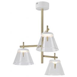 Rabalux Aviana lampa podsufitowa 3x6W LED biała/mosiądz/przezroczysta 5031