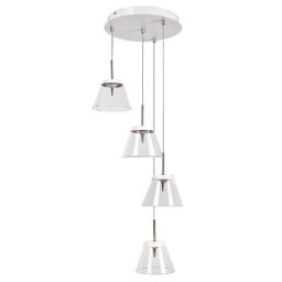 Rabalux Aviana lampa wisząca 4x6W LED biała/mosiądz/przezroczysta 5032