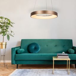 Rabalux Carmella lampa wisząca 1x80 W biała-złota 5055