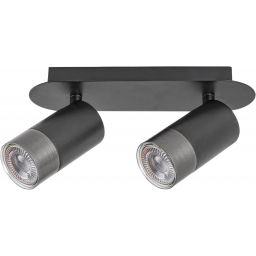 Rabalux Zircon lampa podsufitowa 2x5W czarny mat/srebrny 5070