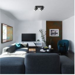 Rabalux Zircon lampa podsufitowa 2x5W czarny mat/srebrny 5070