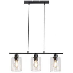 Rabalux Miroslaw lampa wisząca 3x40 W czarna-przezroczysta 5078
