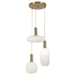 Rabalux Sinopia lampa wisząca 3x60 W złota-opal 5225
