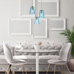 Rabalux Azurine lampa wisząca 3x40W złoty/niebieski 5227