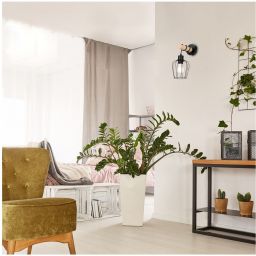 Rabalux Fabian kinkiet 1x40W czarny/drewno 5244