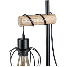 Rabalux Fabian lampa stołowa 1x40W czarny/drewno 5245