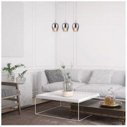 Rabalux Petunia lampa wisząca 1x60W chrom/przydymiony 5252