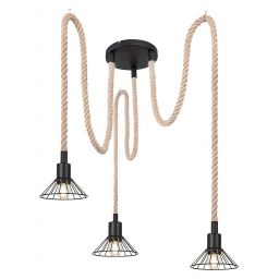 Rabalux Daryl lampa wisząca 3x40W czarna 5272