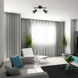 Rabalux Konrad lampa podsufitowa 2x50W czarna 5323