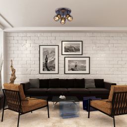 Rabalux Oberon lampa podsufitowa 3x40W brązowy/bursztynowy 5337