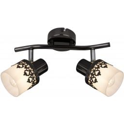 Outlet - Rabalux Lacey lampa podsufitowa 2x40W czarny/biały 5342