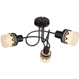 Rabalux Lacey lampa podsufitowa 3x40W czarna/biała 5343