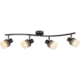 Rabalux Lacey lampa podsufitowa 4x40W czarny/biały 5344