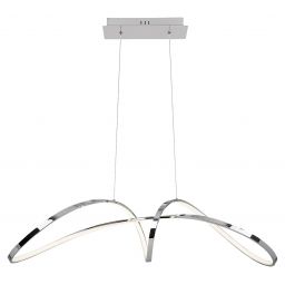 Rabalux Aisha lampa wisząca 1x38W LED chrom/biały 5358