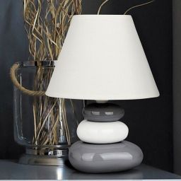 Rabalux Salem lampa stołowa 1x40W biała/srebrna 4948