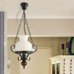 Rabalux Petronel lampa wisząca 1x60W czarny mat 7076