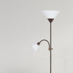 Rabalux Action lampa stojąca 100W/25W brązowa/biała 4188