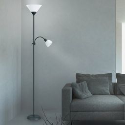 Rabalux Action lampa stojąca 1x100W/1x25W czarny/biały 4062