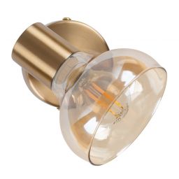 Rabalux Holly kinkiet 1x40W mosiądz/bursztynowy 5546