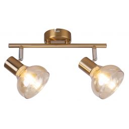 Rabalux Holly lampa podsufitowa 2x40W mosiądz/bursztynowy 5547