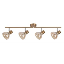 Rabalux Holly lampa podsufitowa 4x40W mosiądz/bursztynowy 5550