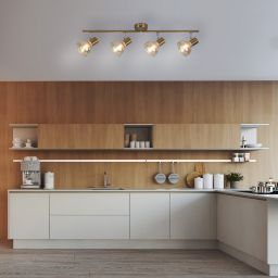 Rabalux Holly lampa podsufitowa 4x40W mosiądz/bursztynowy 5550