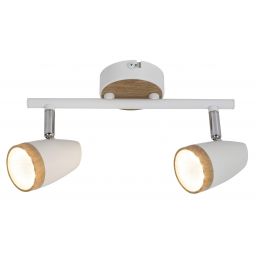 Rabalux Karen lampa podsufitowa 2x4 W biała-drewno 5565