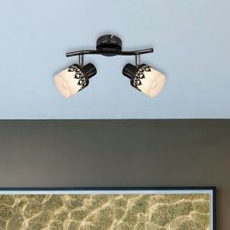 Rabalux Lacey lampa podsufitowa 2x40W czarny/biały 5342