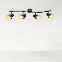 Rabalux Lacey lampa podsufitowa 4x40W czarny/biały 5344