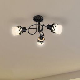 Rabalux Lacey lampa podsufitowa 3x40W czarna/biała 5343