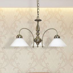 Rabalux Marian lampa wisząca 3x60W mosiądz/biała 2703