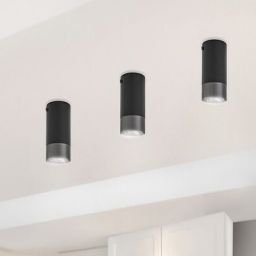 Rabalux Zircon lampa podsufitowa 1x5W czarny mat/srebrny 5074