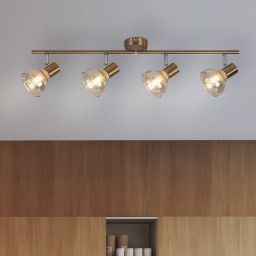 Rabalux Holly lampa podsufitowa 4x40W mosiądz/bursztynowy 5550