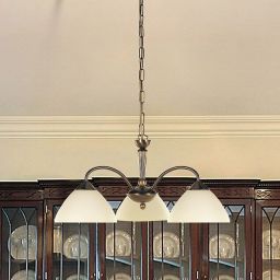 Rabalux Regina lampa wisząca 3x40W mosiądz/kremowa 8173