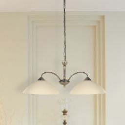 Rabalux Regina lampa wisząca 2x60W mosiądz/kremowa 8177