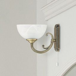 Rabalux Marlene kinkiet 1x40W mosiądz/alabaster 8541