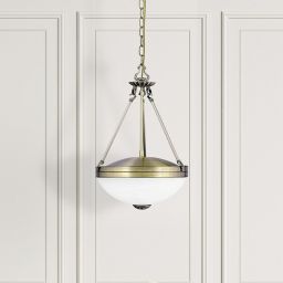 Rabalux Marlene lampa wisząca 2x60W mosiądz/alabaster 8547