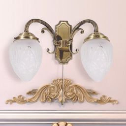 Rabalux Annabella kinkiet 2x40W mosiądz/biały 8632