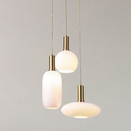 Rabalux Sinopia lampa wisząca 3x60 W złota-opal 5225