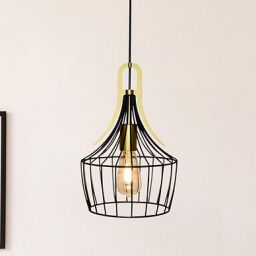 Rabalux Parov lampa wisząca 1x40W złota/czarny mat 4925