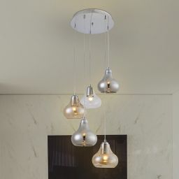 Rabalux Jezabel lampa wisząca 5x60W chrom 7978