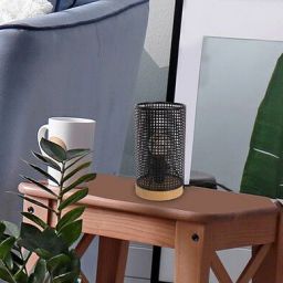 Rabalux Boogie lampa stołowa 1x25W czarna/buk 3180