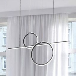 Rabalux Willow lampa wisząca 1x48W LED czarny mat/biały 6970