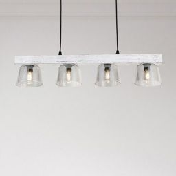 Rabalux Cardamom lampa wisząca 4x40W szary dąb/przydymiony 3120
