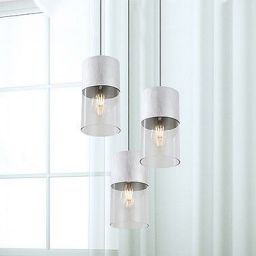 Rabalux Zelkova lampa wisząca 3x40W aluminium szczotkowane/przezroczysty 3155